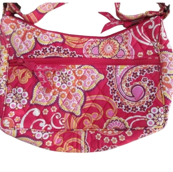 Vera Bradley* Libby Crossbody Bag* Rasberry Fizz Pattern* Pink - Picture 2 of 6